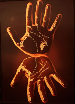 Jeff de Bruges Chocolate Hands Poster, Lagoona Mall, Doha.