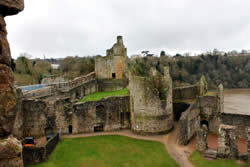 Chepstow Castle in South Wales has extensive grounds with plenty to see.