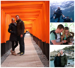 My husband and I on our travels around Asia