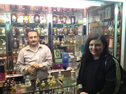 Here I am shopping for Christmas presents (perfumes) in Al Balad, near Jeddah, Saudi Arabia.