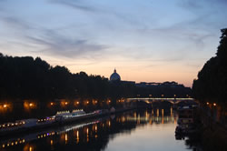 The Tiber and St. Peter's at sunset