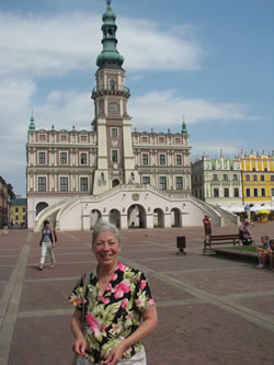 Town hall of Zamość and his wife