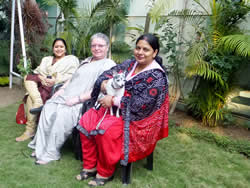 Bahurani Purnima, Cynthia, visiting Jaya who is holding Nanhki