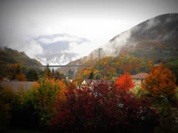 Autumn in the Alps from my window