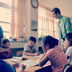 Chase Chisholm teaching English in South Korea 2012