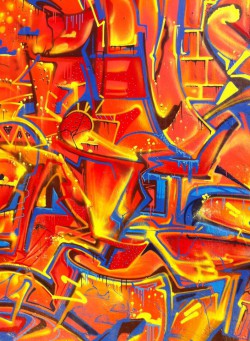 Amazing colors on a graffiti in Joburg