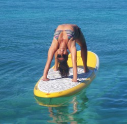 SUP yoga on the water