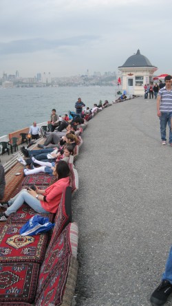 Tea and nargile viewing spot in Üsküdar, where the Sea of Marmara meets the Bosphorus.