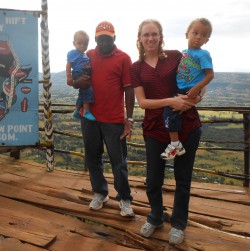 the Kenyan-Texan family at the Great Rift Valley