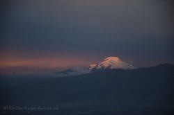 Volcano Cayambe in evening light.
