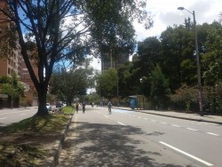 Traffic-free roads on the Sunday ciclovia