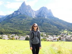 Hiking in the Italian Alps, the Dolomites.