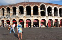In front of the Verona Arena.