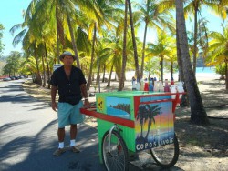 The snow cone man on Playa Carillo, Costa Rica, 20 minutes from our door.