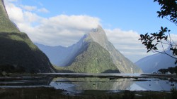 View of Milford Sound on the west coast of the south island