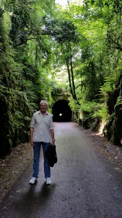 Jay on Waterford Greenway outside old railway tunnel